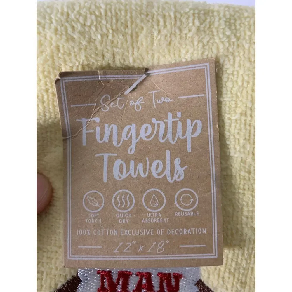 French Bulldog set of two towels 100% cotton 12 x 18 NEW WITH TAGS